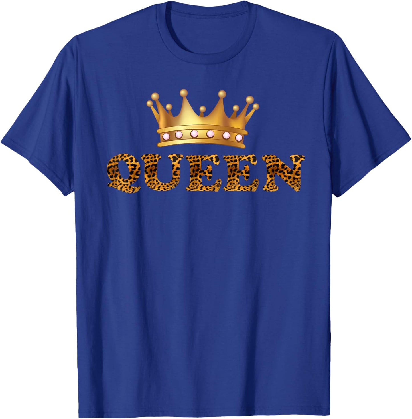 Cheetah Print Queen King Pajamas Couples Matching Clothes T-Shirt - T-Shirt | Royal