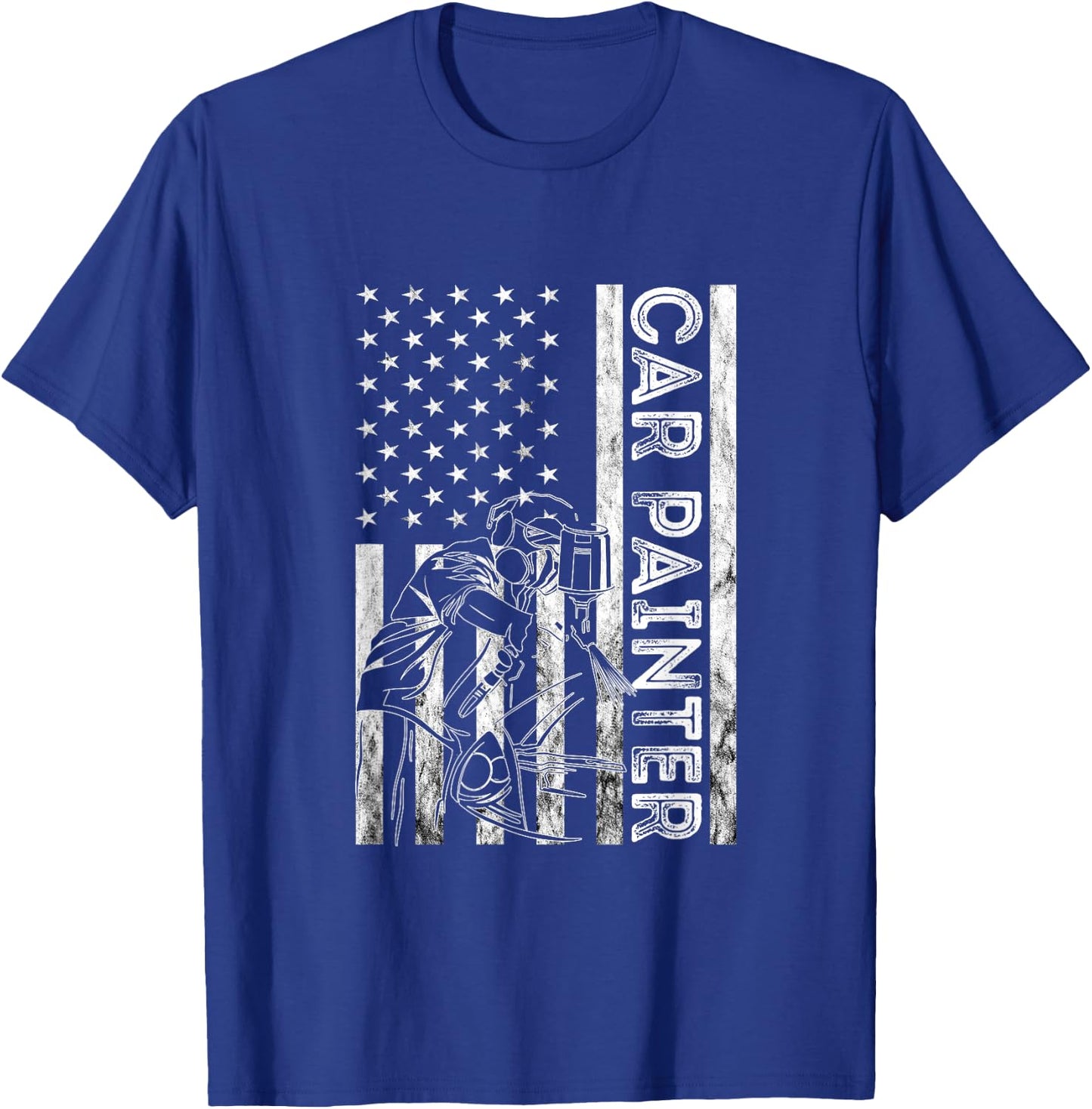 Auto Body Painter America Autobody Technician Car Painter T-Shirt - T-Shirt | Royal