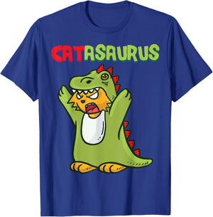 Catasaurus T-Rex Cat Dinosaur Cat Dino Kitten Halloween Women Kids T-Shirt - T-Shirt | Royal