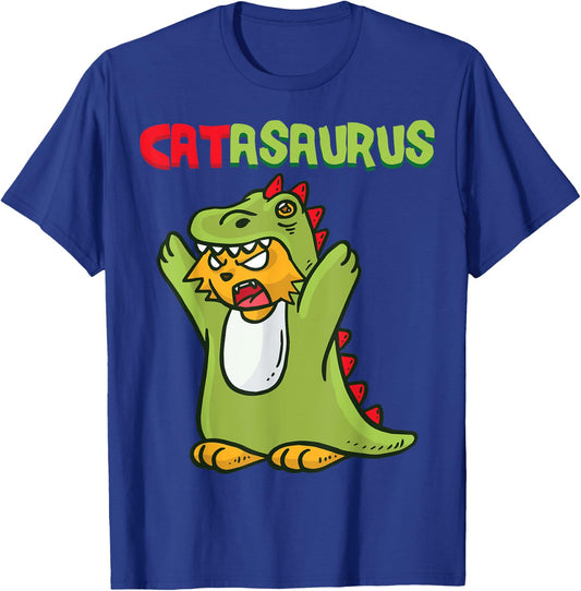 Catasaurus T-Rex Cat Dinosaur Cat Dino Kitten Halloween Women Kids T-Shirt - T-Shirt | Royal