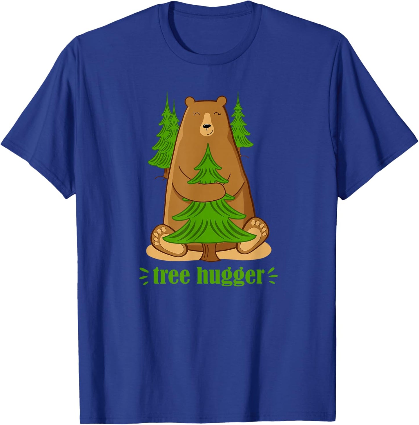 Cute Tree Hugger Bear T-Shirt - T-Shirt | Royal