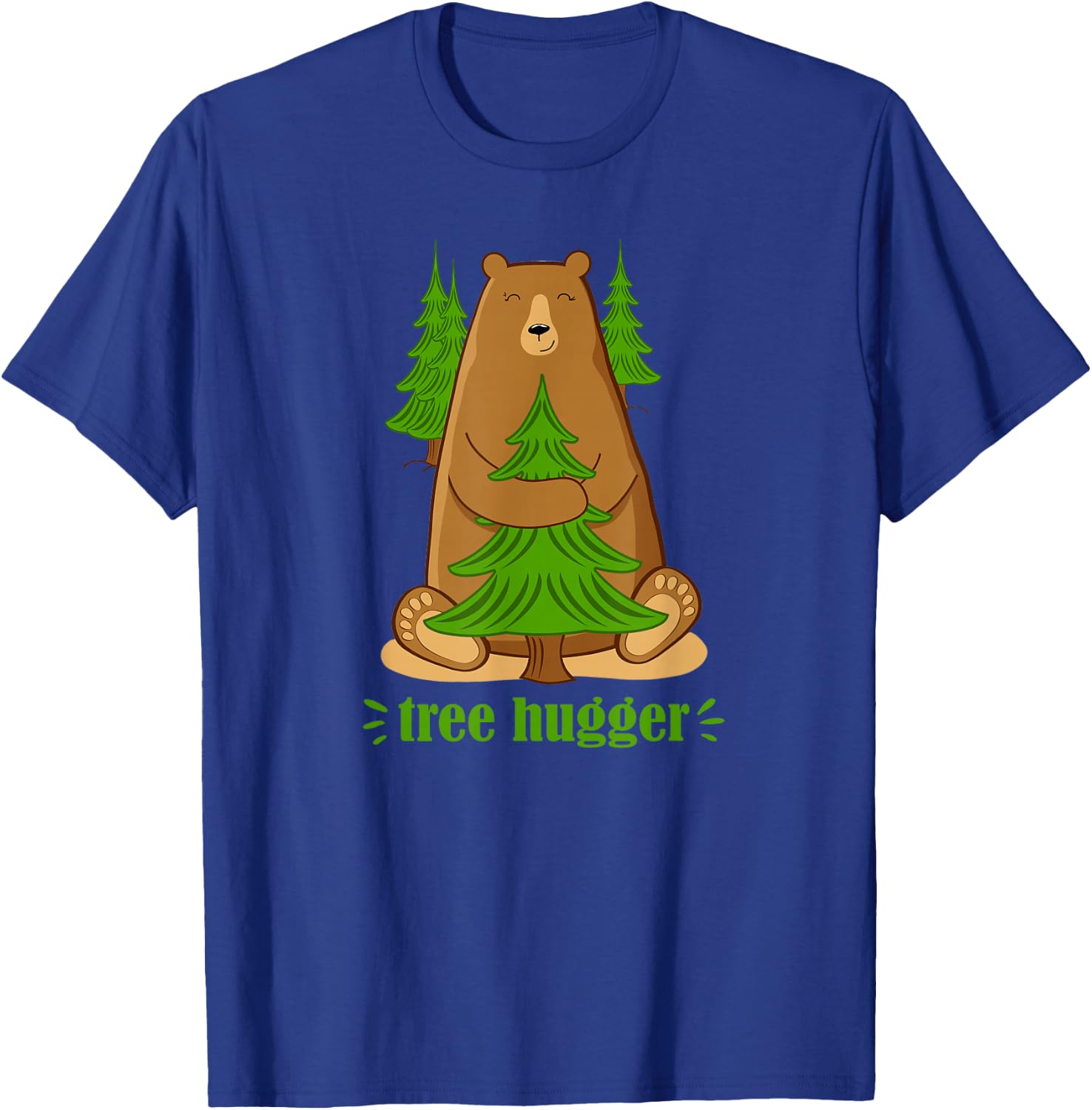 Cute Tree Hugger Bear T-Shirt - T-Shirt | Royal