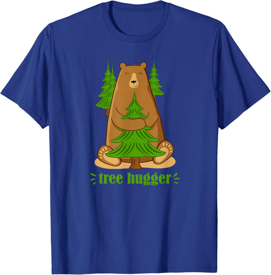 Cute Tree Hugger Bear T-Shirt - T-Shirt | Royal