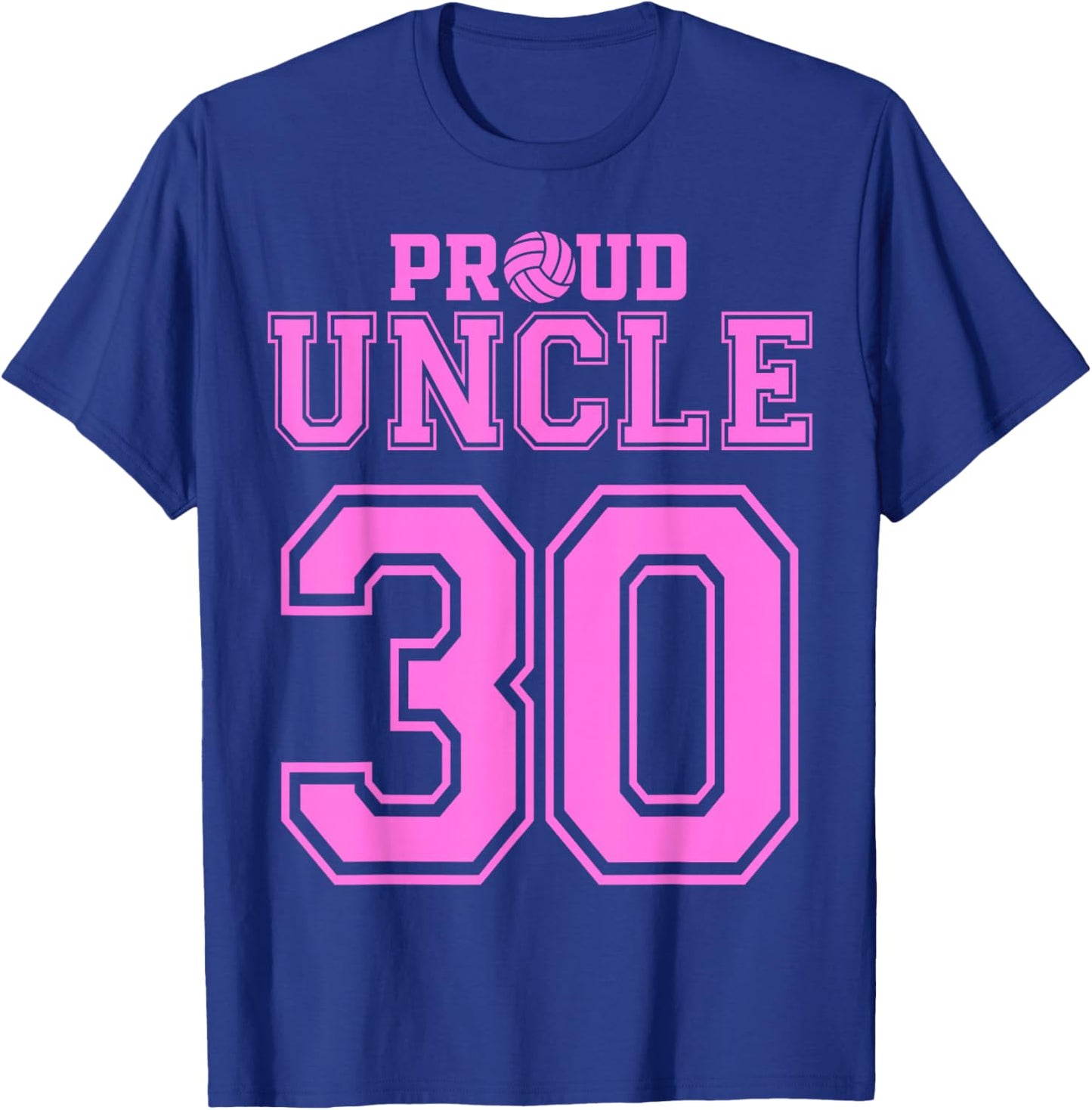 Proud Volleyball Uncle Number 30 P T-Shirt - T-Shirt | Royal