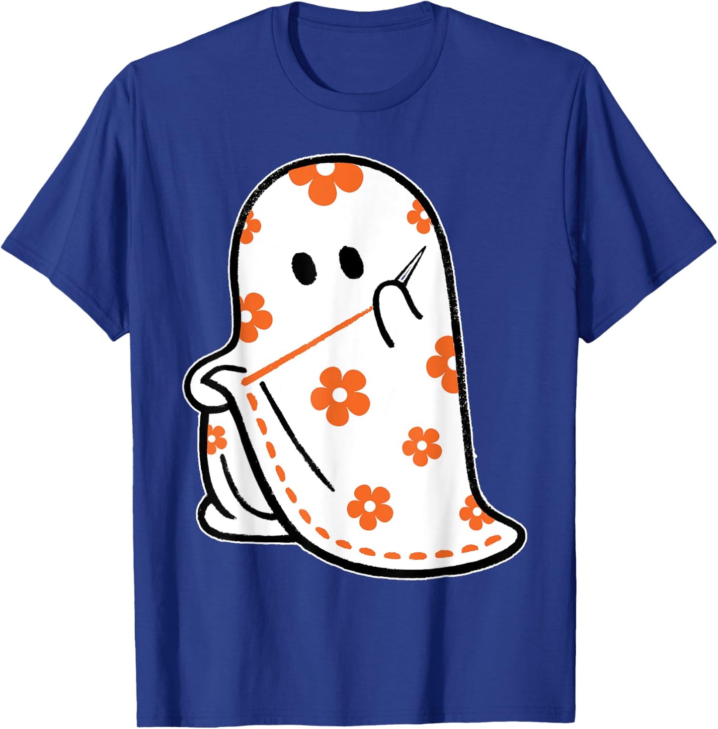 Halloween Costume Sewing Ghost Boo Funny Sewing Lovers Women T-Shirt - T-Shirt | Royal