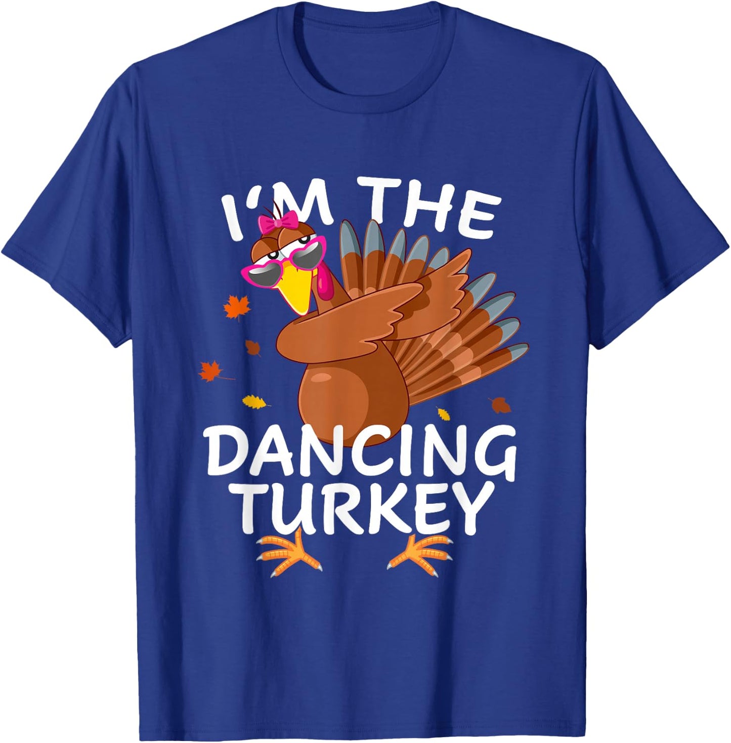 Dancing Turkey Matching Outfit Thanksgiving Pajamas Family T-Shirt - T-Shirt | Royal