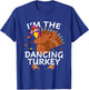 Dancing Turkey Matching Outfit Thanksgiving Pajamas Family T-Shirt - T-Shirt | Royal