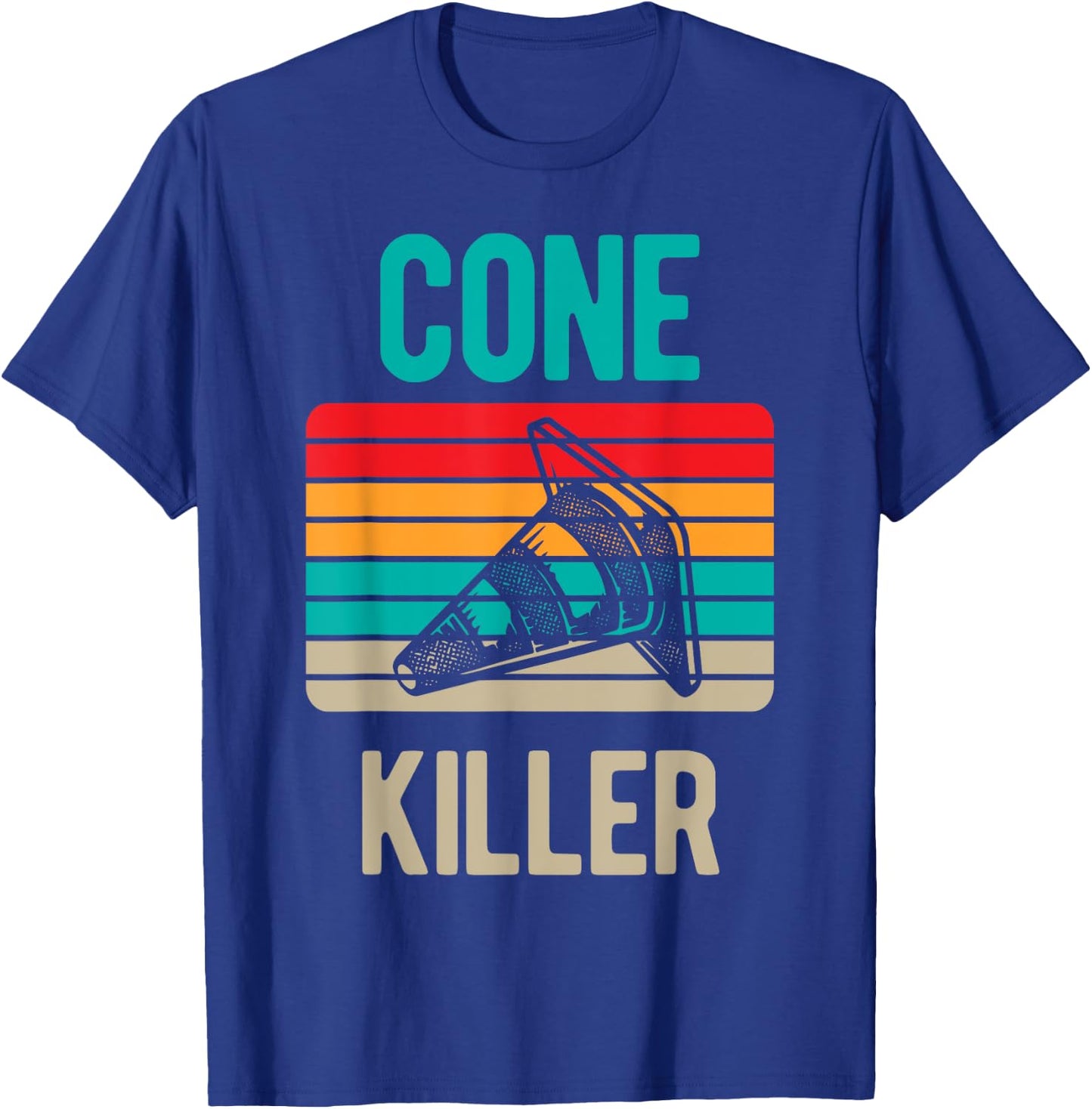 Vintage Auto Car Racing Racer Cone Killer Funny Autocross T-Shirt - T-Shirt | Royal