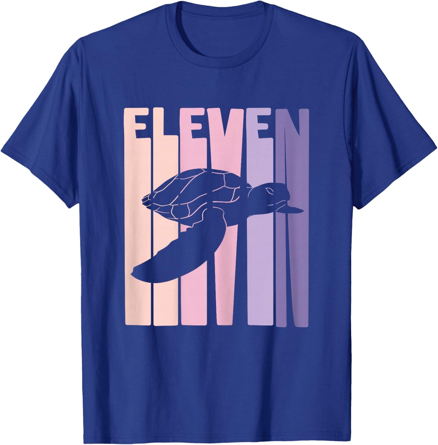 11th Birthday Gift Turtle Fan 11 Years old Girl T-Shirt - T-Shirt | Royal