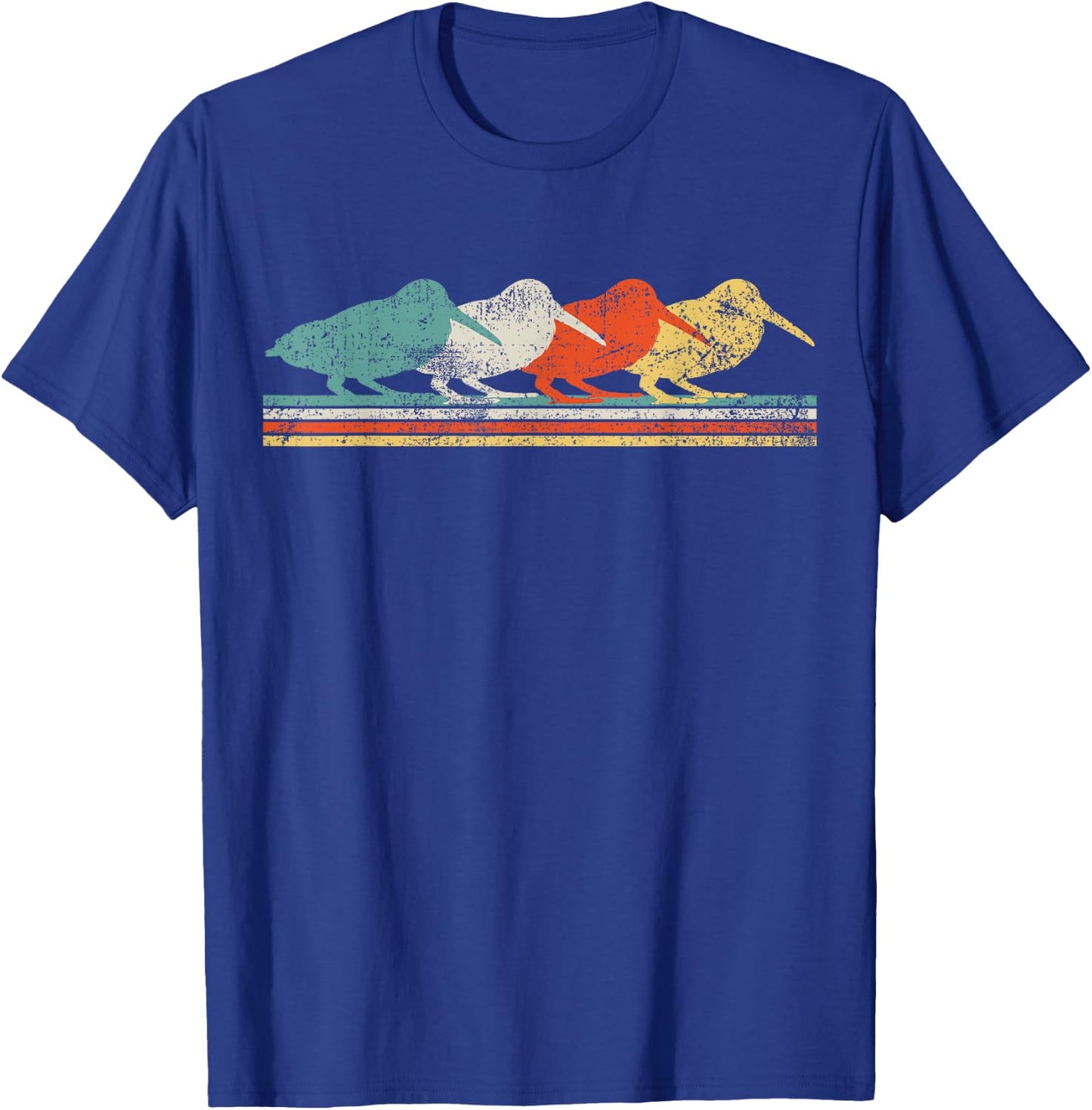 Woodcock Birds Retro Vintage T-Shirt - T-Shirt | Royal