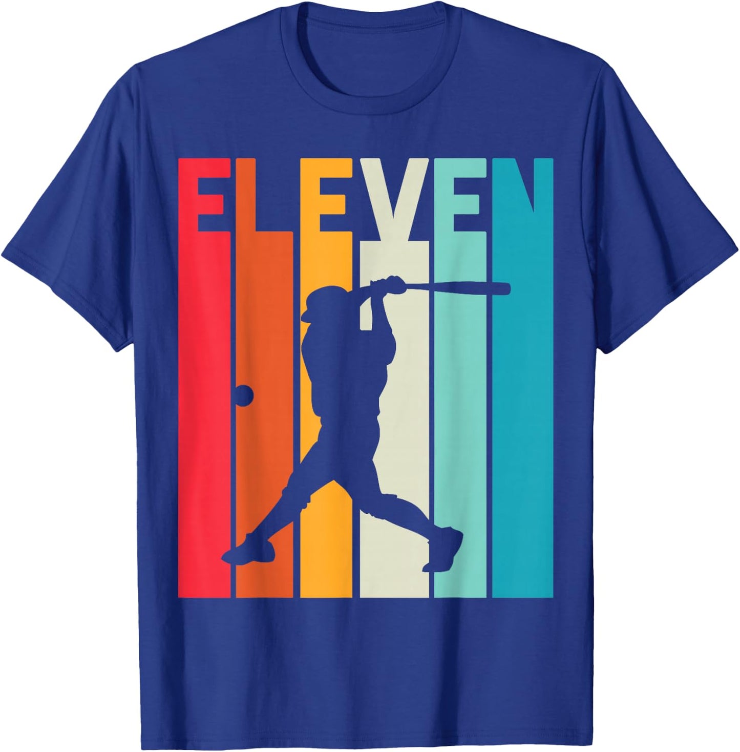11th Birthday Retro Baseball 11 Years Old Boy Girl T-Shirt - T-Shirt | Royal