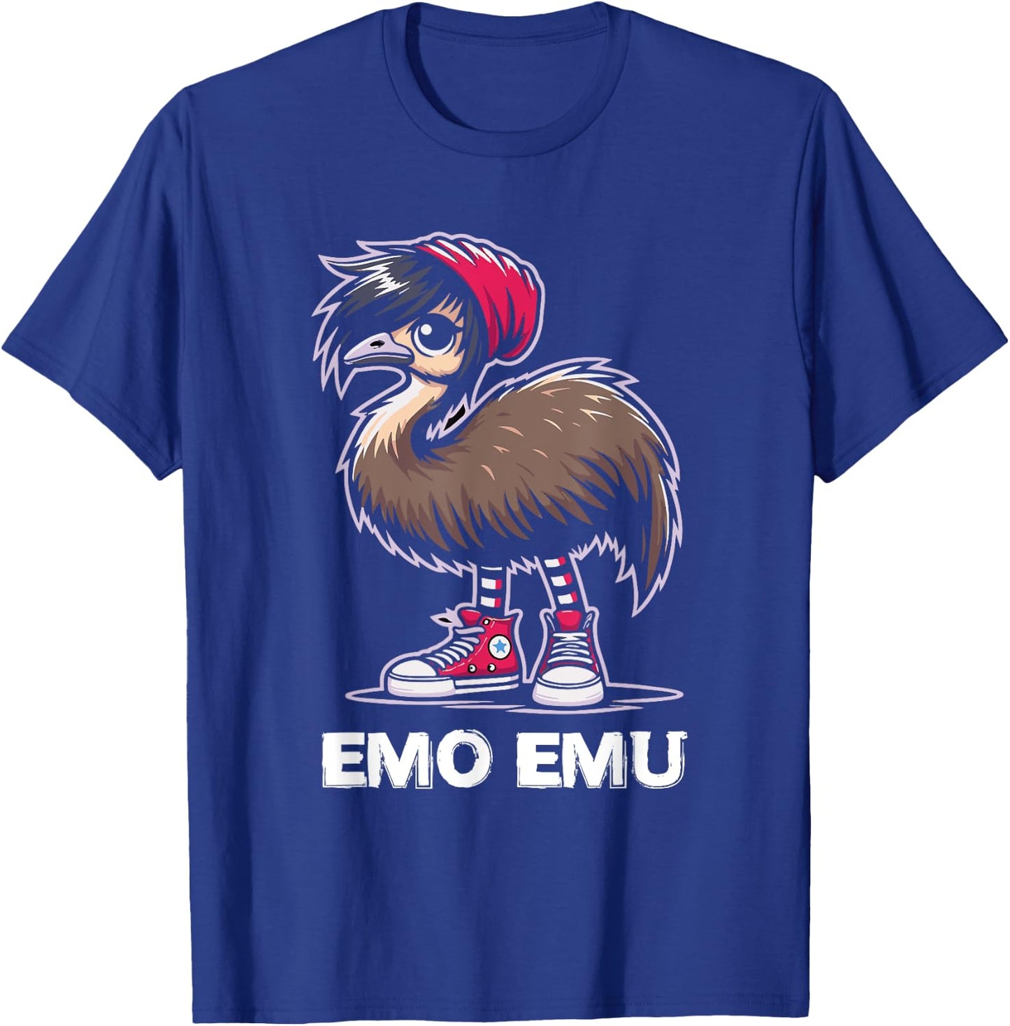 Emo Emu Bird Emocore Punk Goth Gothic T-Shirt - T-Shirt | Royal
