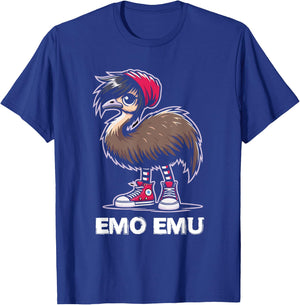 Emo Emu Bird Emocore Punk Goth Gothic T-Shirt - T-Shirt | Royal