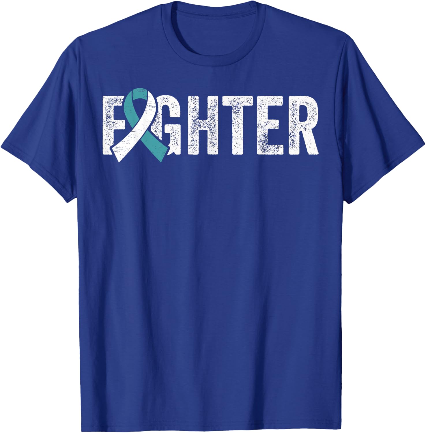 Cervical Cancer Fighter Cervix Cervical Cancer Awareness T-Shirt - T-Shirt | Royal