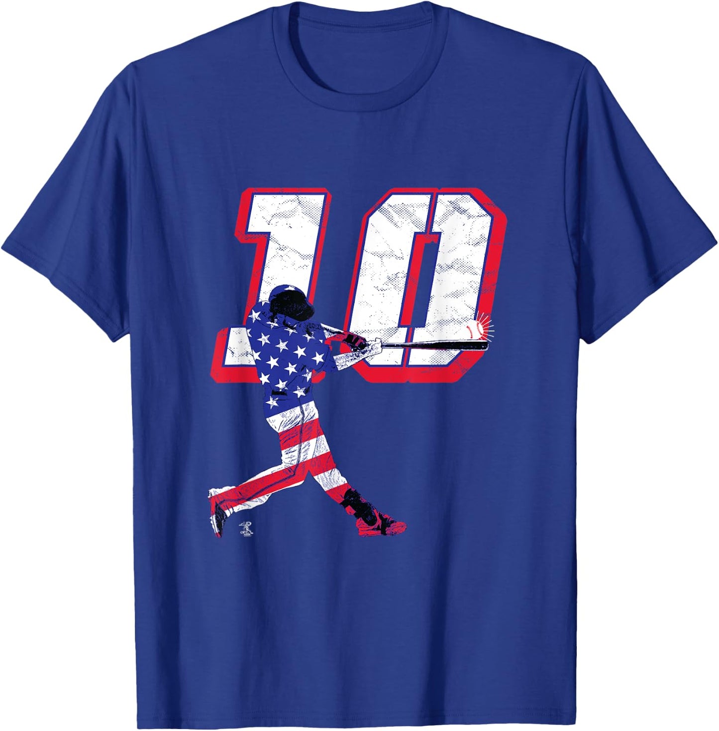 JT Realmuto Flag Silhouette Gameday T-Shirt - T-Shirt | Royal