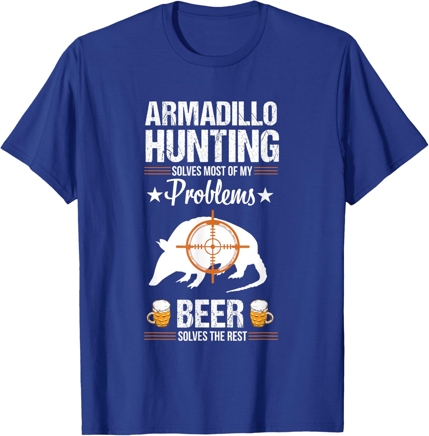 Funny Beer Lover Armadillo Possum Hunting Hunter Hunt T-Shirt - T-Shirt | Royal