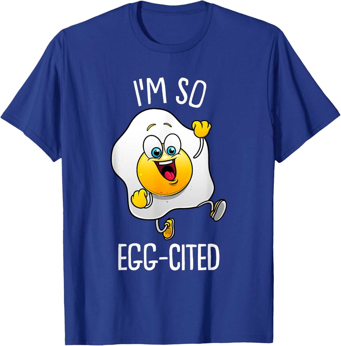 Funny Egg Gift Kids Men Women Cool Fried Egg Lover Food Pun T-Shirt - T-Shirt | Royal