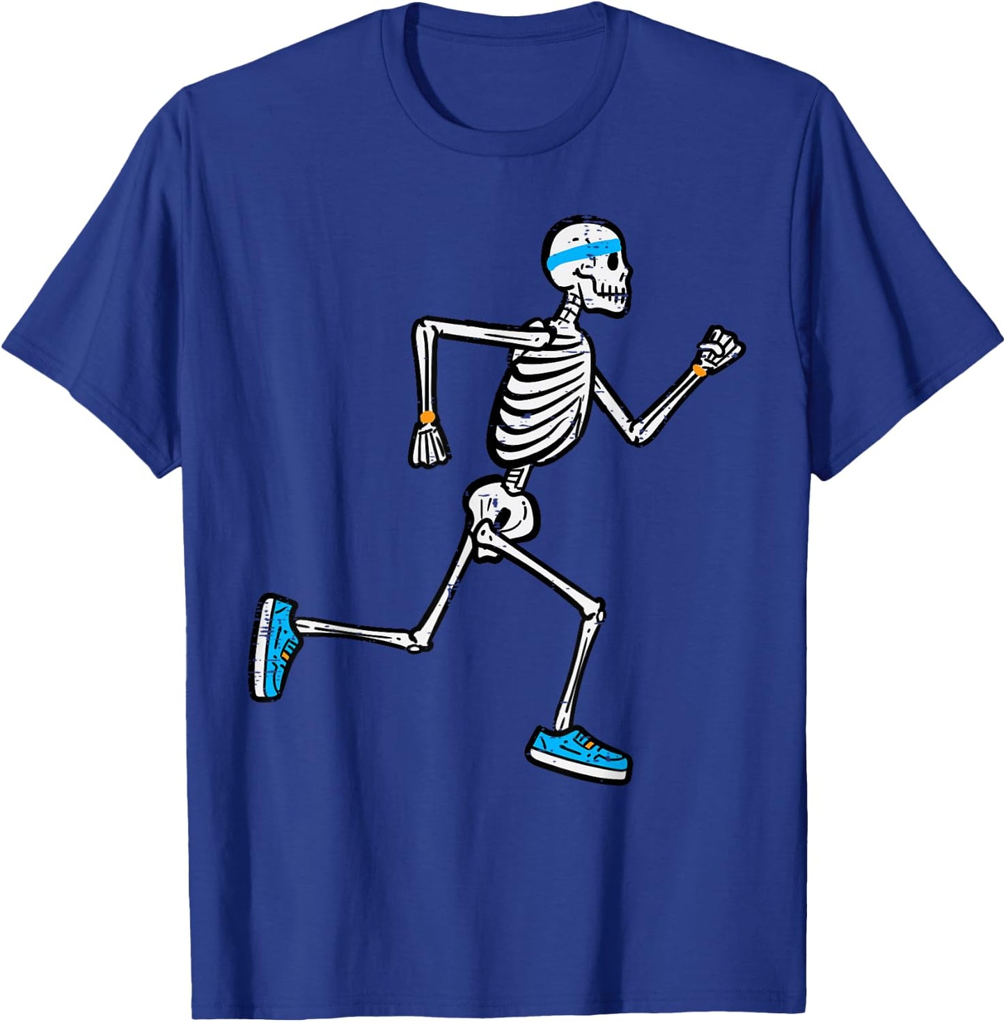 Halloween Skeleton Running Marathon Costume Men Women Kids T-Shirt - T-Shirt | Royal