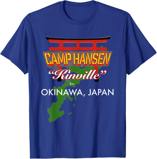 Camp Hansen, Kinville, Okinawa, Japan T-Shirt - T-Shirt | Royal