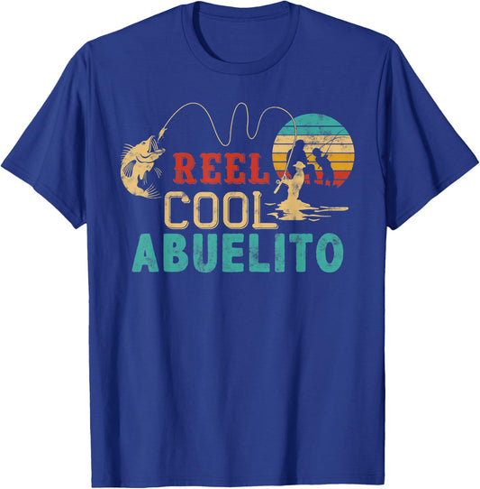 Fishing Reel cool Abuelito Father’s day gift Fisherman T-Shirt - T-Shirt | Royal