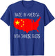 Made In America With Chinese Parts Flag Funny T-Shirt - T-Shirt | Royal