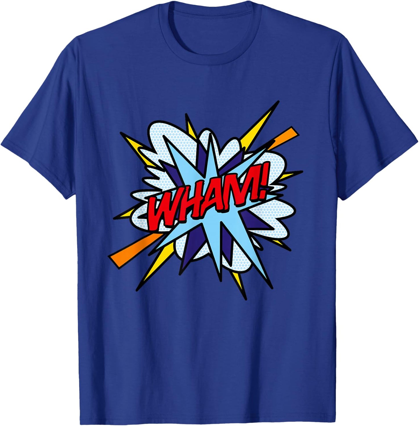 WHAM Comic Book Pop Art Fun Superhero Design T-Shirt - T-Shirt | Royal