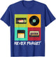Never Forget Vintage Floppy Disk Video Tape Music Disc Style T-Shirt - T-Shirt | Royal