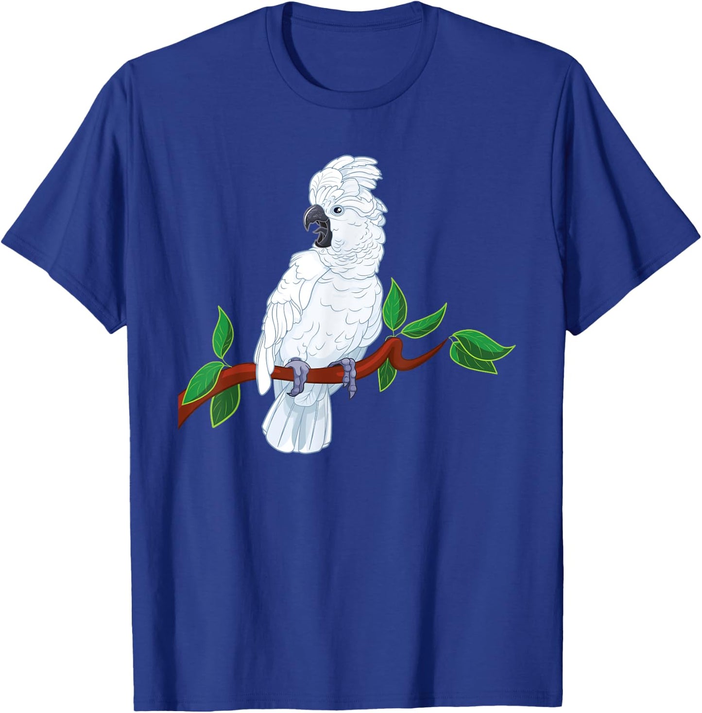 Umbrella Cockatoo on a Branch T-Shirt - T-Shirt | Royal