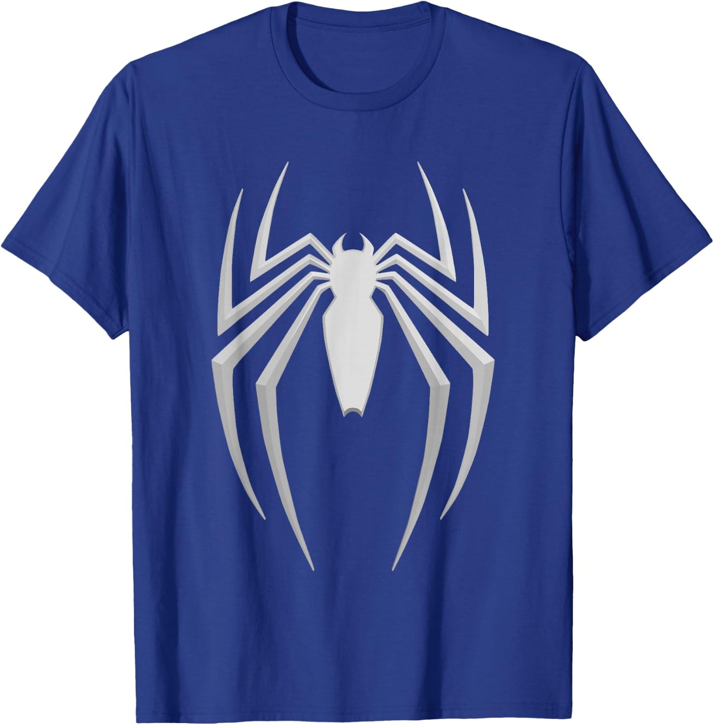 Marvel Spider-Man 2 Silver Spider Chest Emblem T-Shirt - T-Shirt | Royal