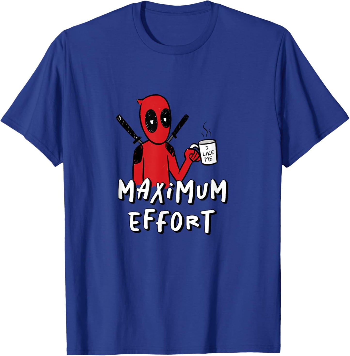 Marvel Studios Deadpool & Wolverine Maximum Effort Coffee T-Shirt - T-Shirt | Royal