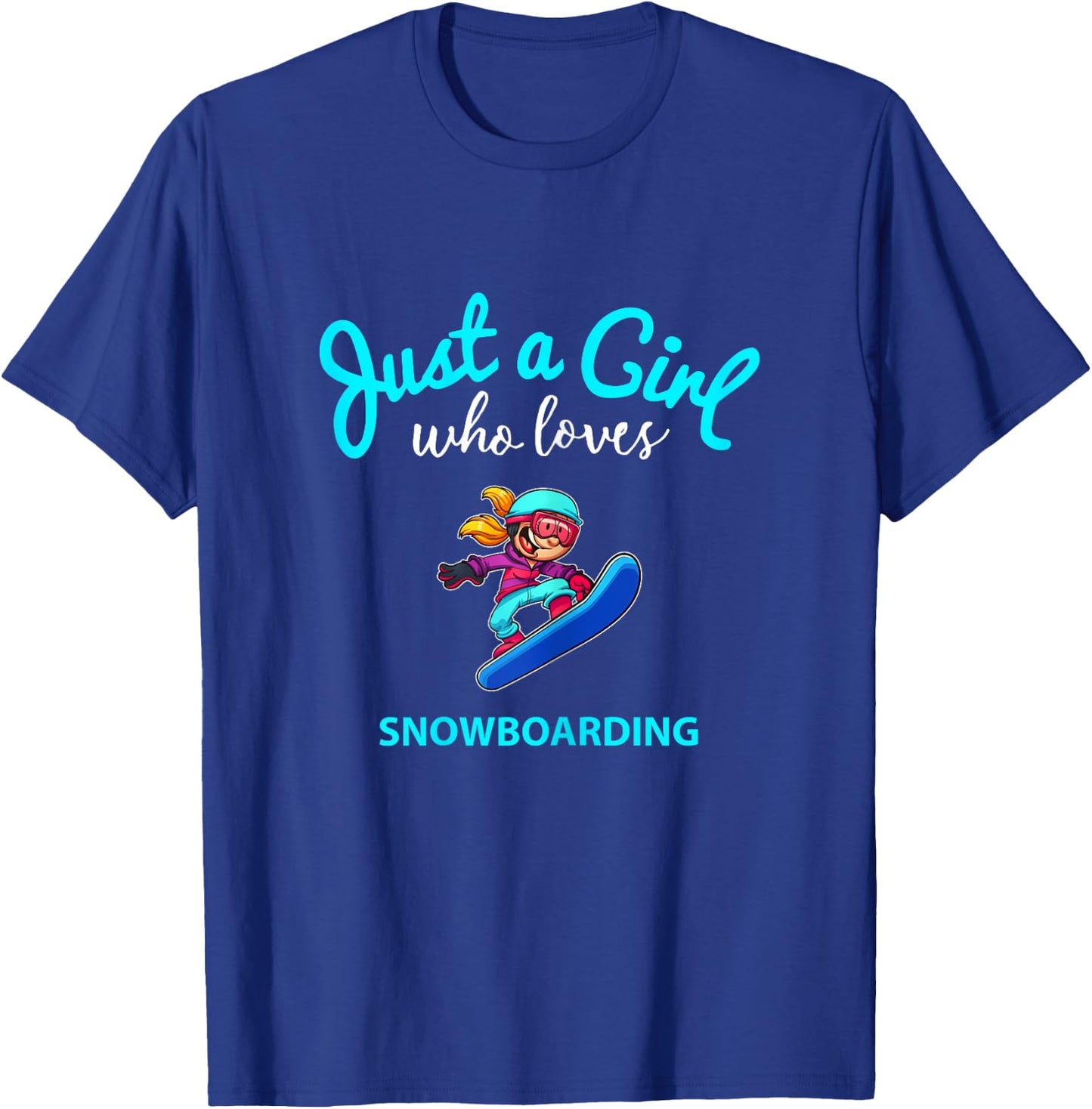 Snowboard Jersey for Girls | Children's Snowboarding T-Shirt - T-Shirt | Royal