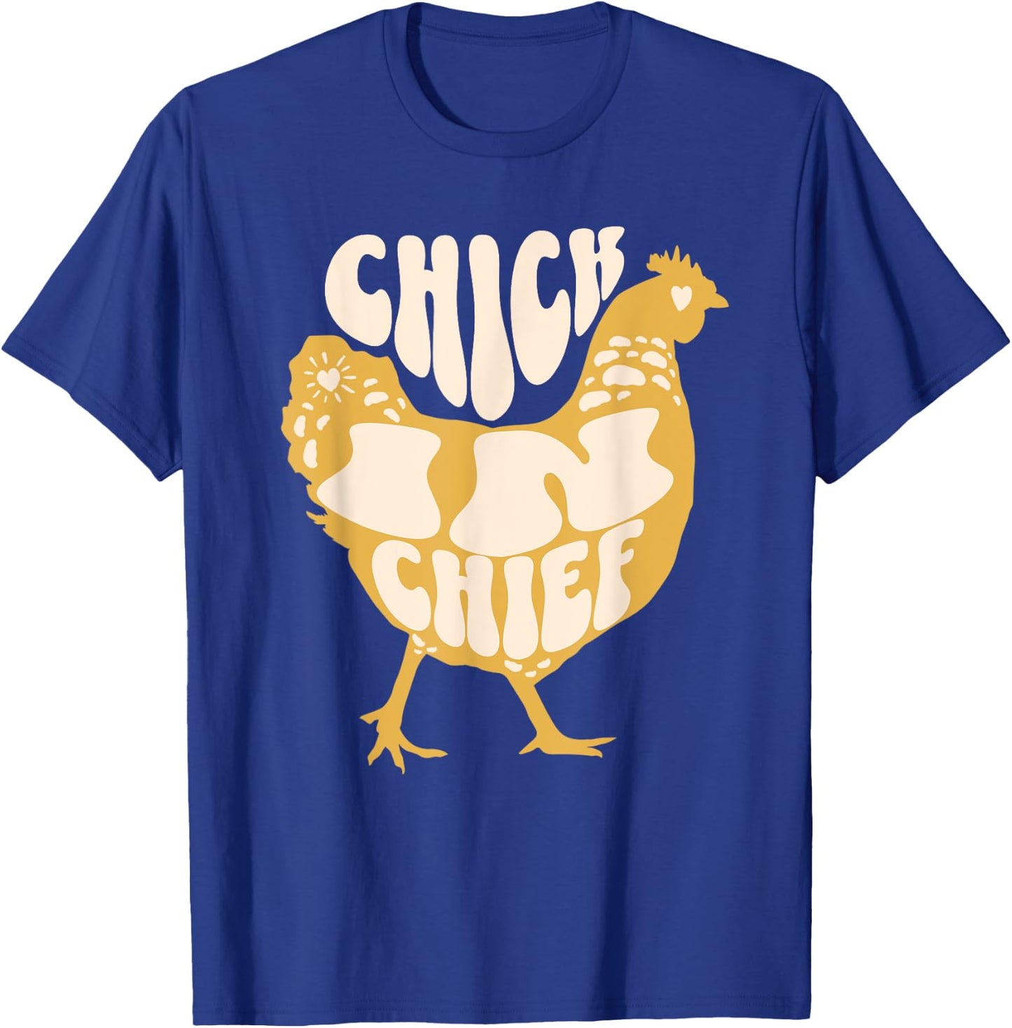 Chick In Chief Funny Chicken Retro T-Shirt - T-Shirt | Royal