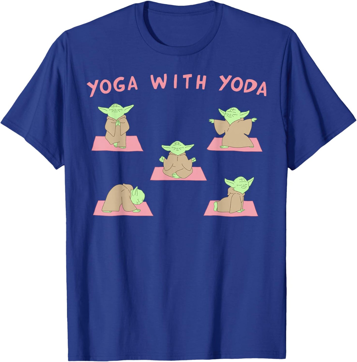 Star Wars Yoga With Yoda T-Shirt - T-Shirt | Royal