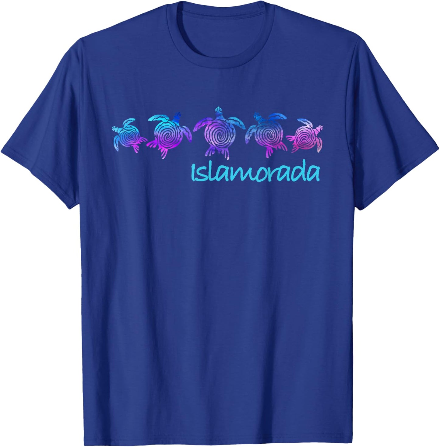 Islamorada, FL Beach Design / Tribal Turtle Gift T-Shirt - T-Shirt | Royal