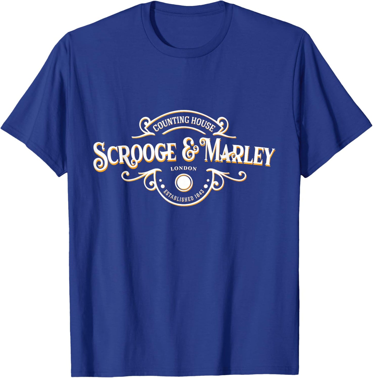 Scrooge and Marley Counting House Christmas Ebenezer Scrooge T-Shirt - T-Shirt | Royal