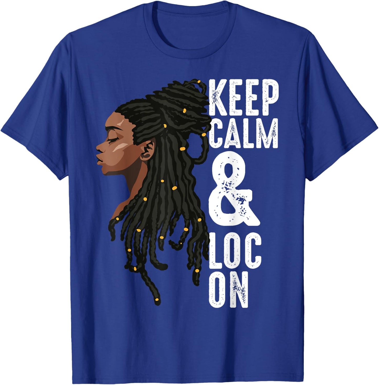 Funny Black Melanin Dreadlocks Gift Cute Afro Loc Girl Women T-Shirt - T-Shirt | Royal