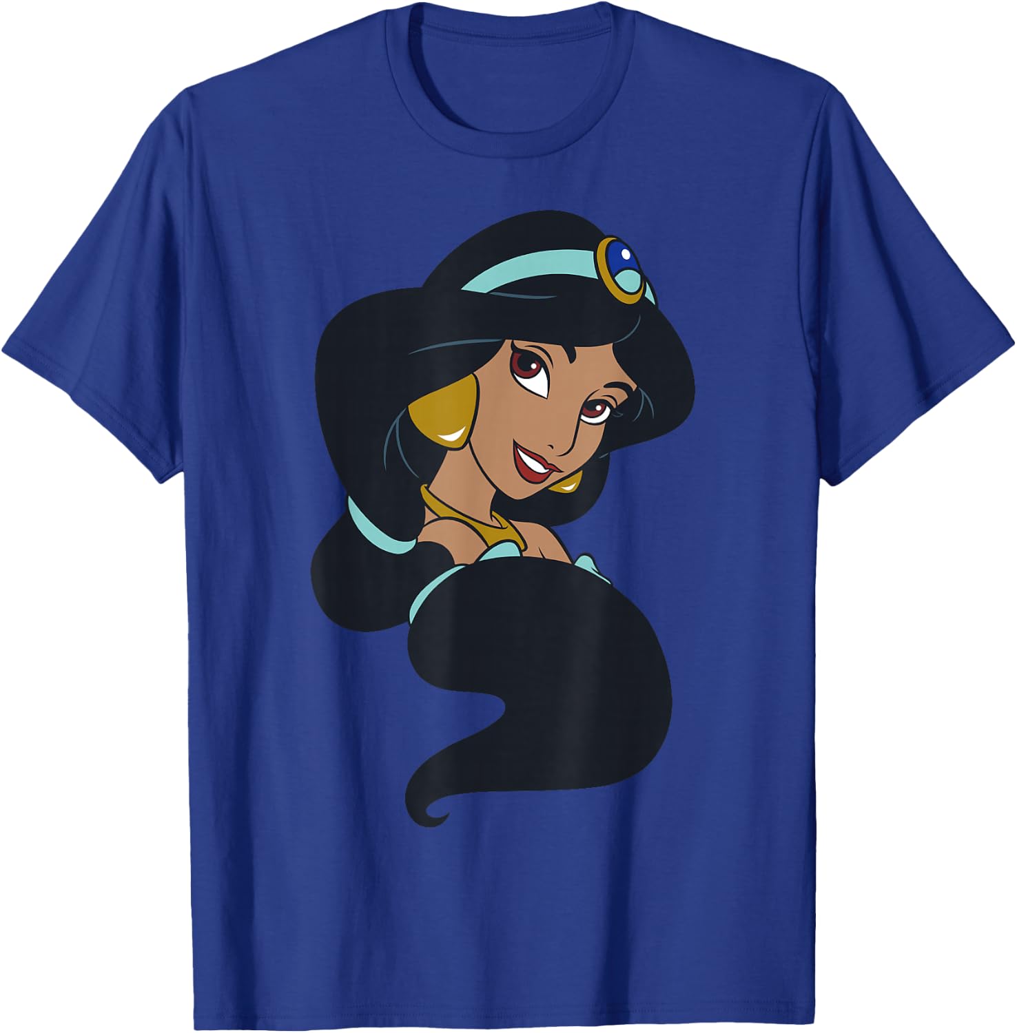 Disney Aladdin Jasmine Hair Swirl Big Portrait T-Shirt - T-Shirt | Royal