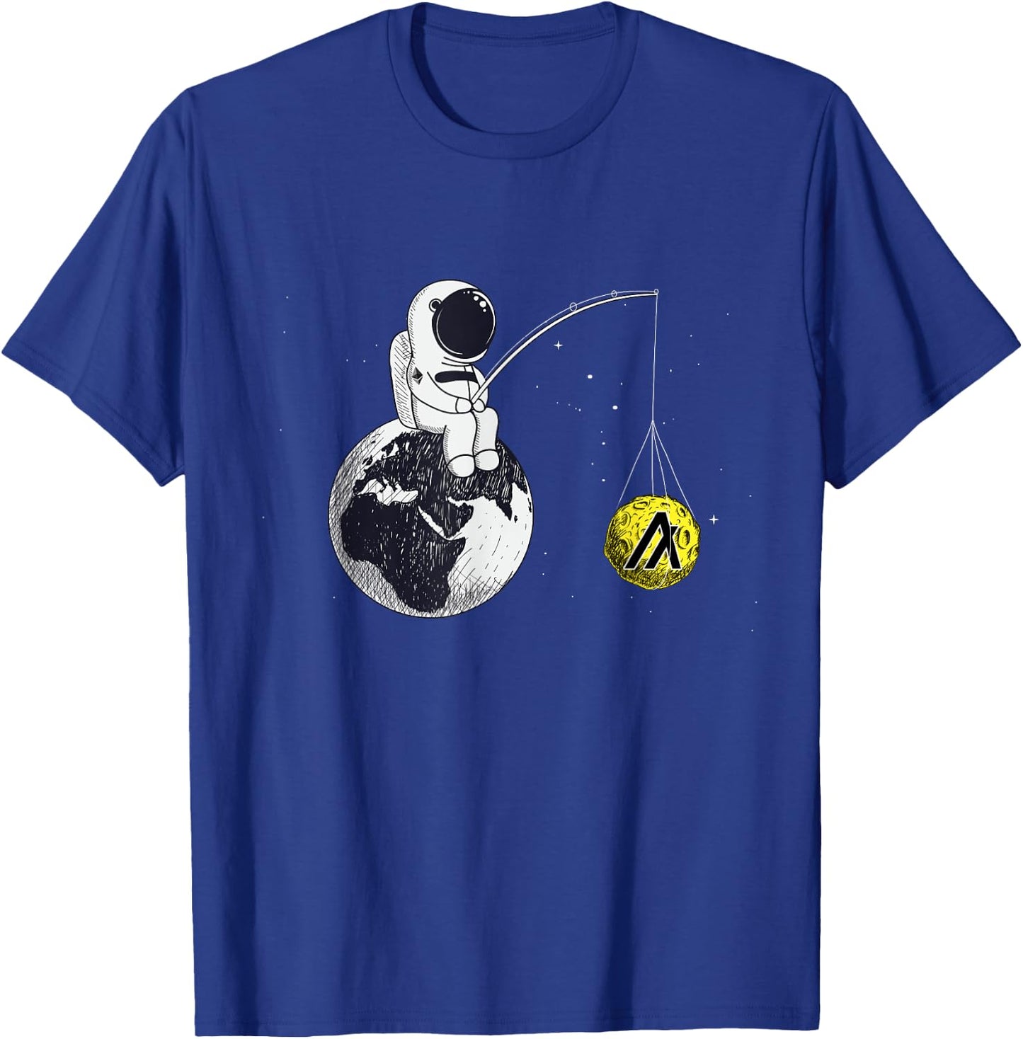 Cryptocurrency Talk - Algorand To The Moon Space Man Merch T-Shirt - T-Shirt | Royal