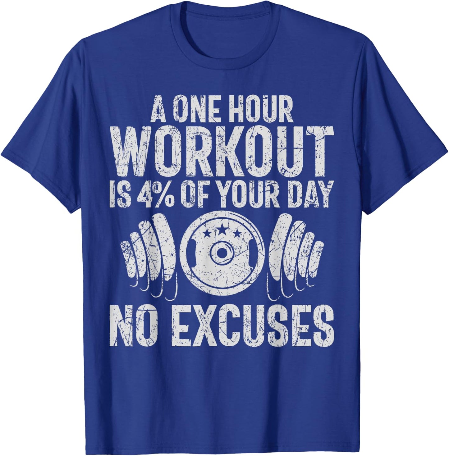 A one Hour Workout is 4% of your Day Personal Trainer T-Shirt - T-Shirt | Royal