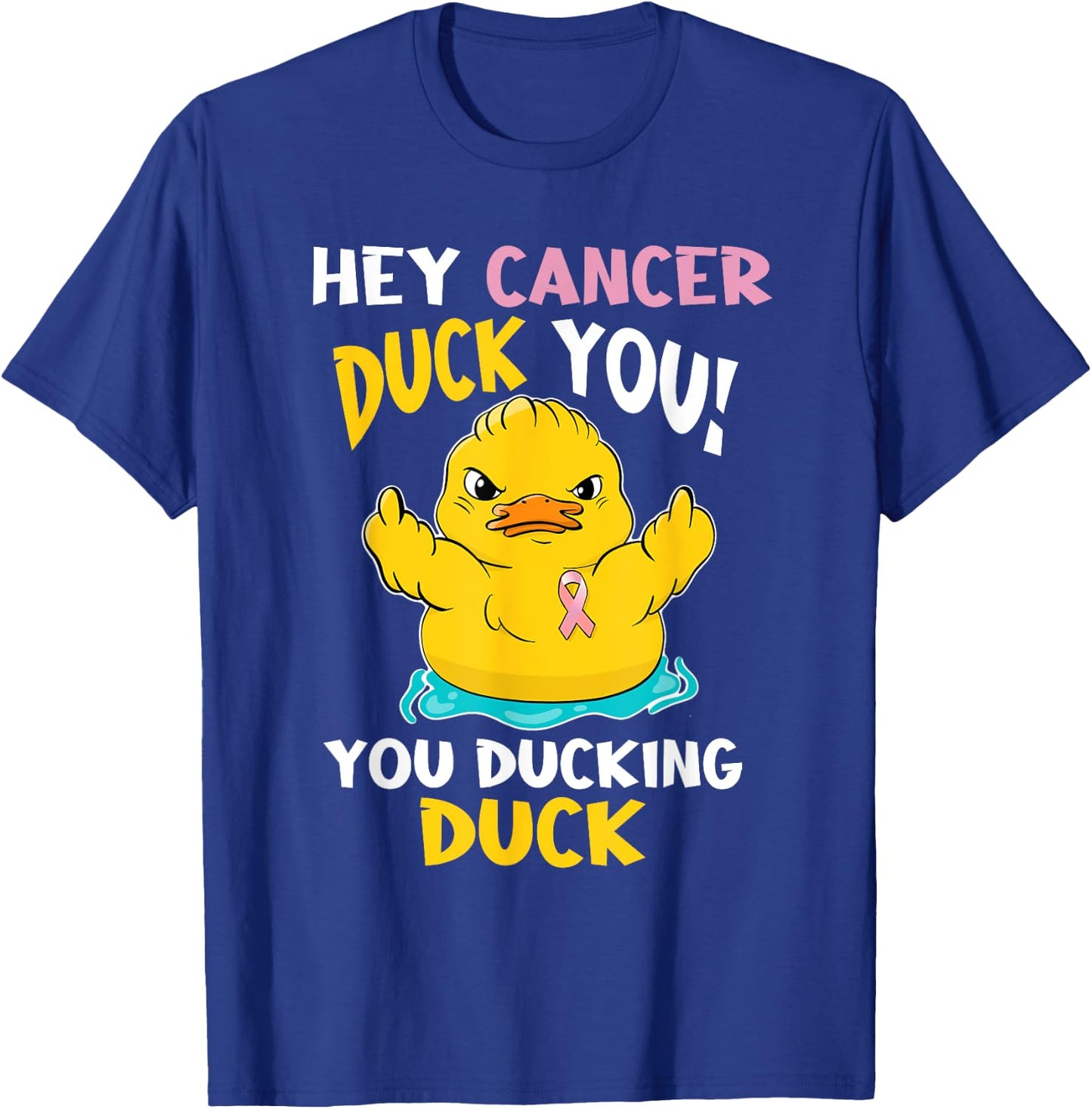 Daring Duckie - Breast Cancer Warrior T-Shirt - T-Shirt | Royal