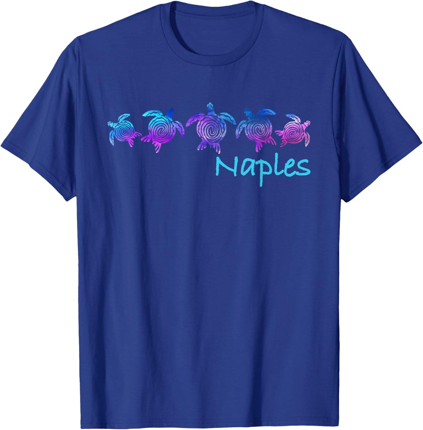 Naples, FL Beach Design / Tribal Turtle Gift T-Shirt - T-Shirt | Royal
