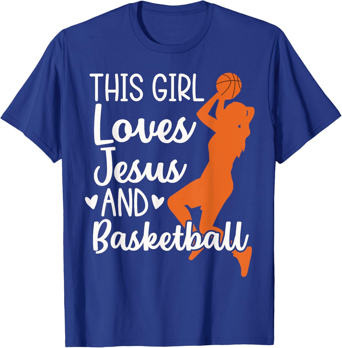 Christian Basketball, This Girl Loves Jesus & Basketball T-Shirt - T-Shirt | Royal