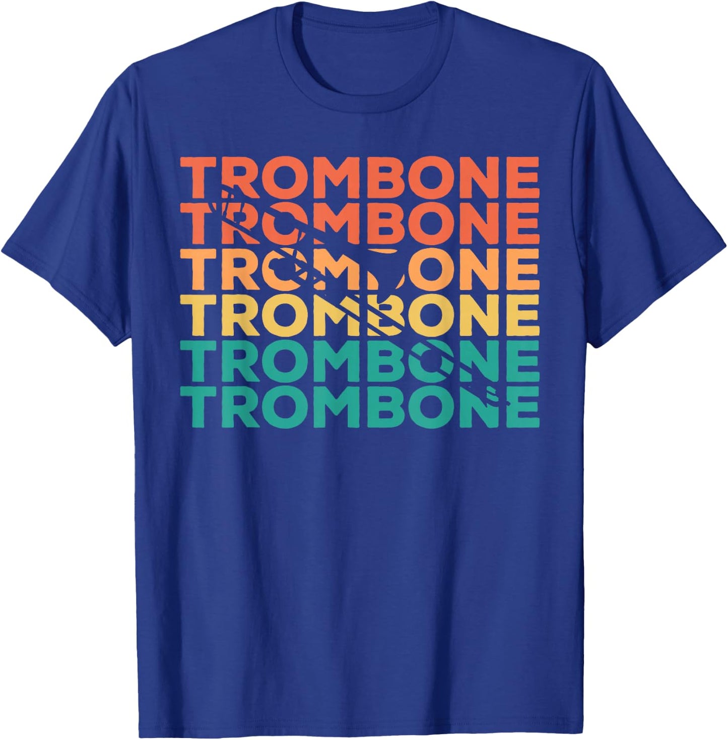 Retro Vintage Trombone Gift Trombone Players T-Shirt - T-Shirt | Royal