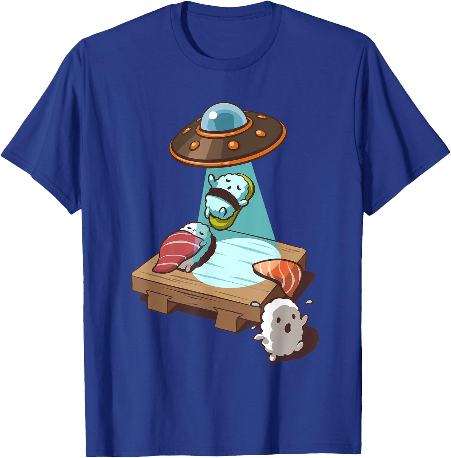 Sushi UFO Alien Abduction T-Shirt - T-Shirt | Royal