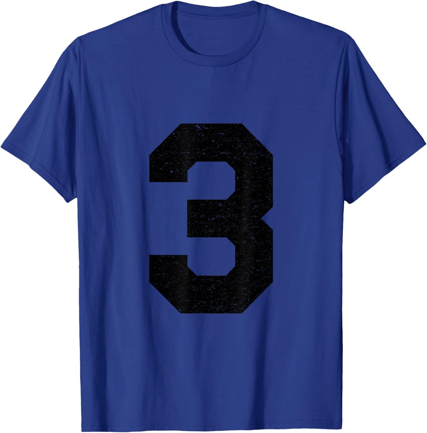 #3 Jersey Uniform Varsity Sports Number, 3rd Place T-Shirt - T-Shirt | Royal