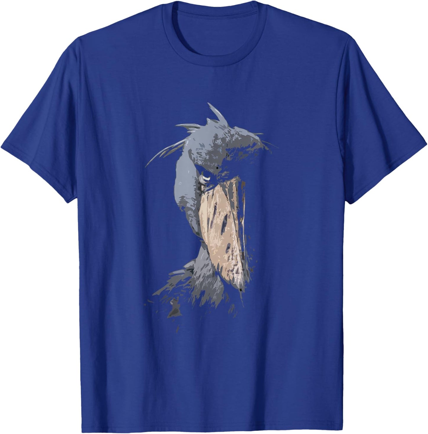 Shoebill African Bird Aztec Mayan Bird Lover Cool Distressed T-Shirt - T-Shirt | Royal