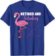 Retired And Fabulous Heart Pink Flamingo Retired Grandma T-Shirt - T-Shirt | Royal