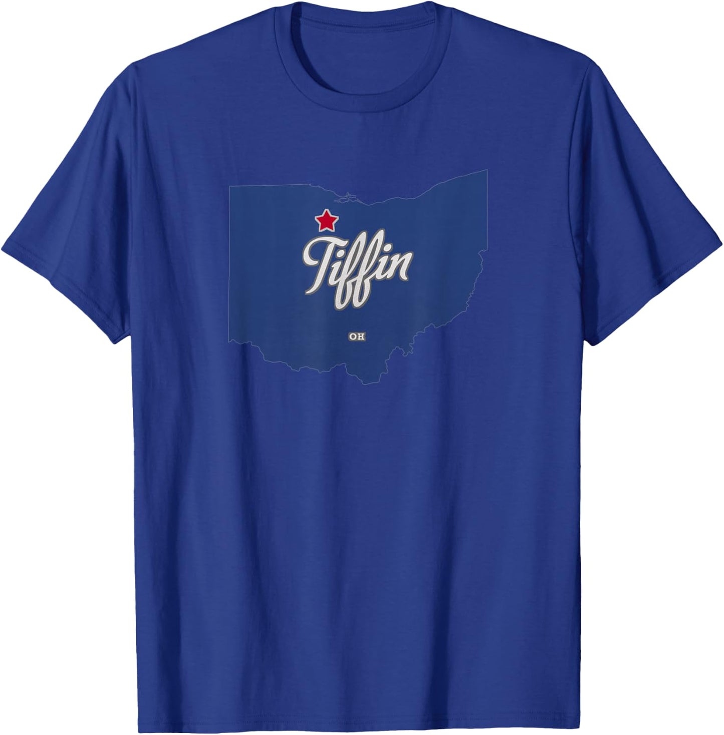 Tiffin Ohio OH Map T-Shirt - T-Shirt | Royal