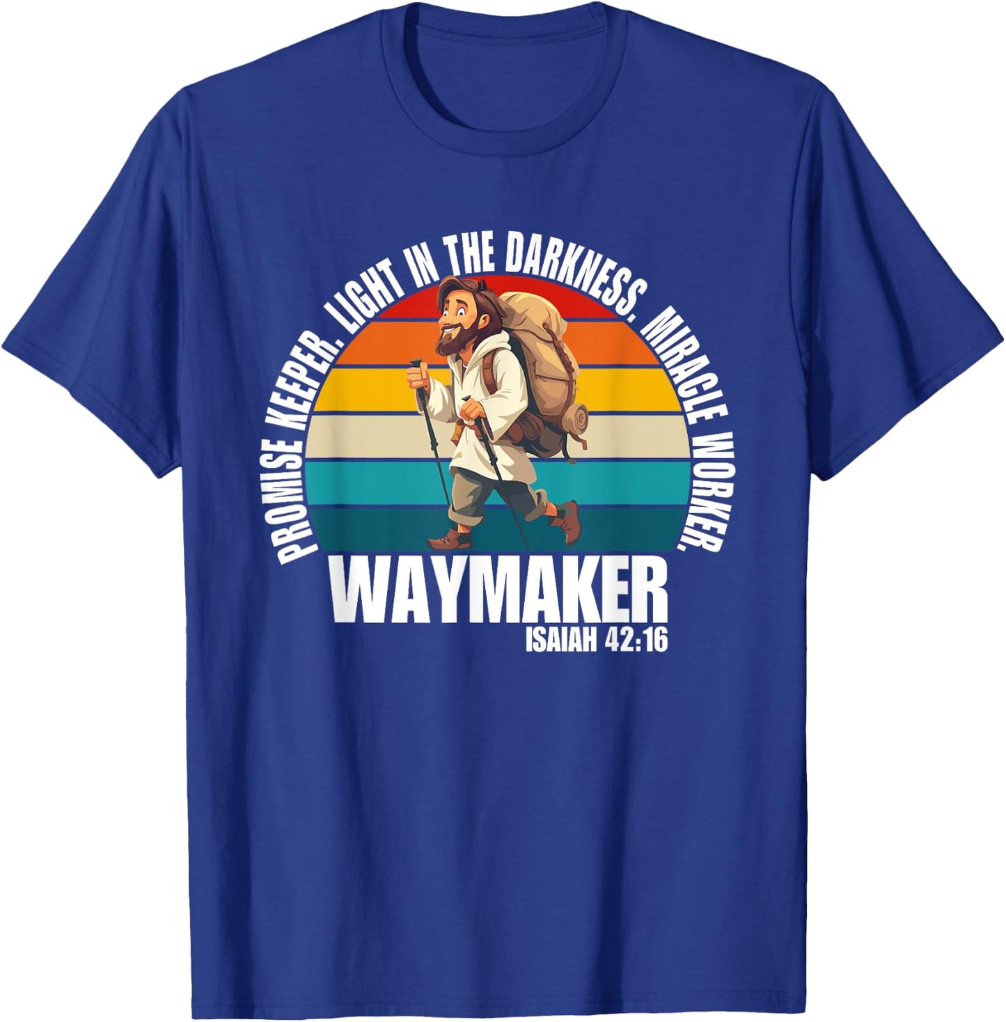 Vintage Waymaker Promise Keeper Miracle Worker Christian T-Shirt - T-Shirt | Royal