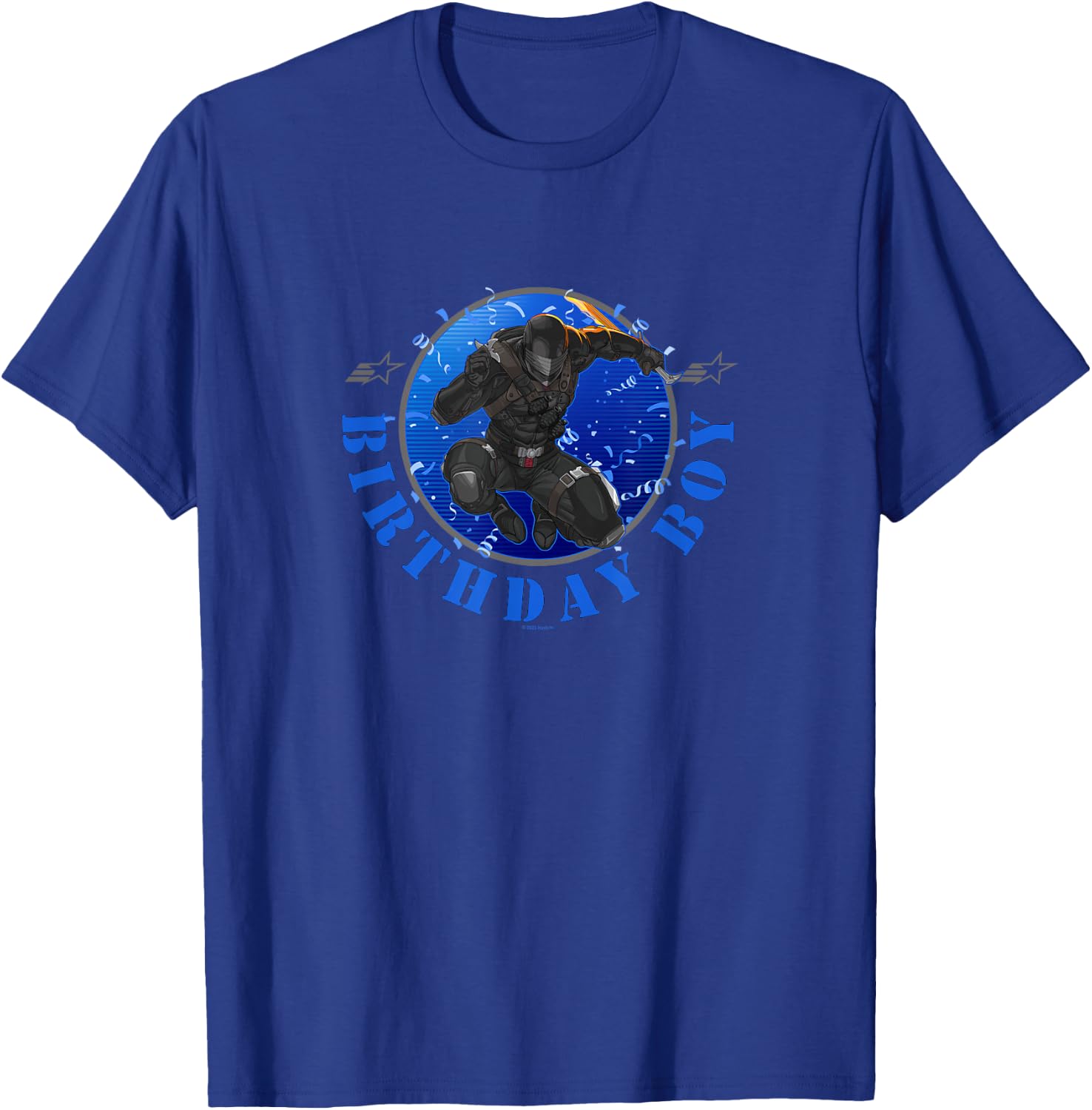 G.I. Joe Birthday Boy Snake Eyes Retro Portrait T-Shirt - T-Shirt | Royal
